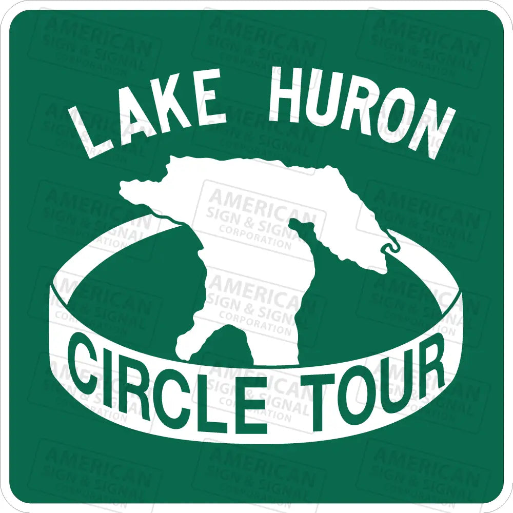 Michigan Lake Huron Circle Tour Sign 