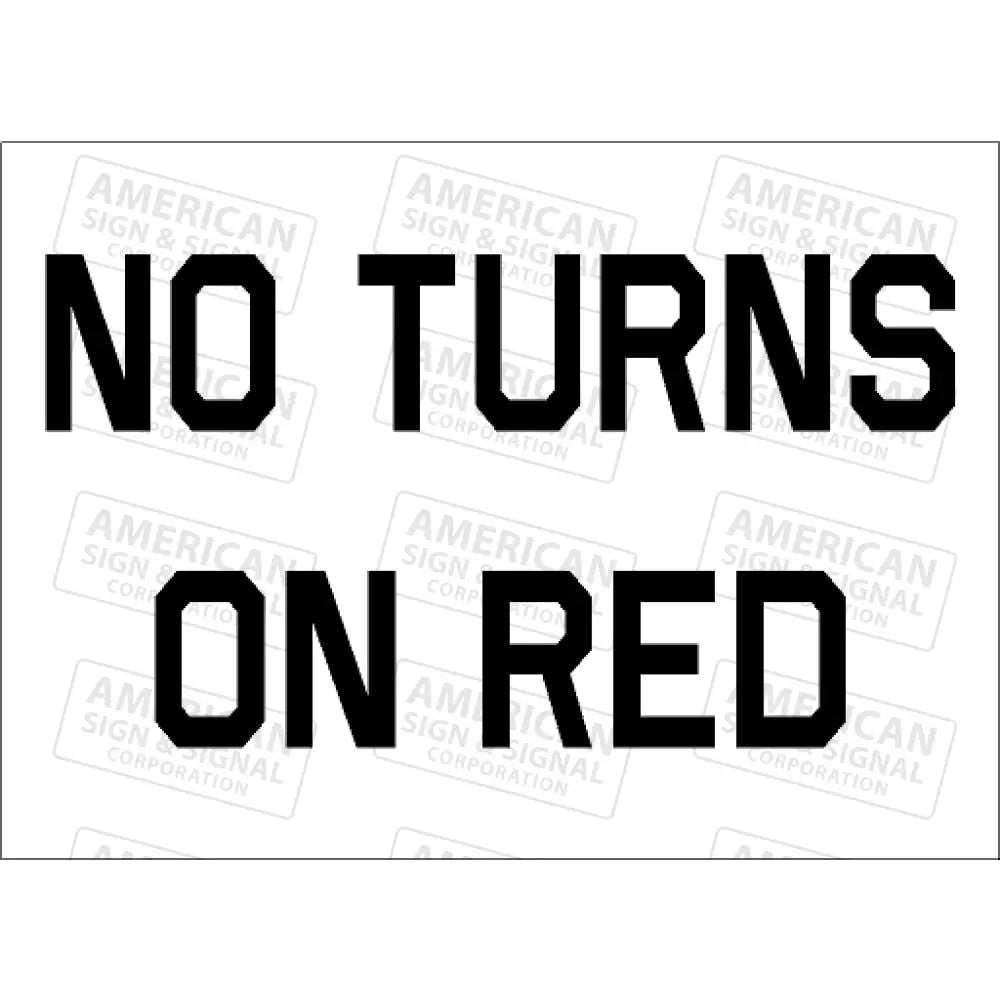 10X14 Classic Traffic Signal Information Novelty Signs No Turns On Red