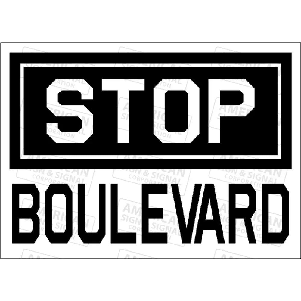 10X14 Classic Traffic Signal Information Novelty Signs Stop Boulevard