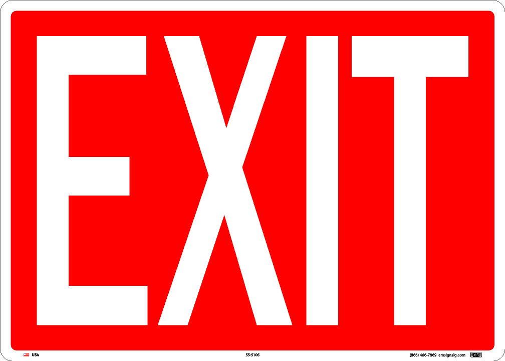 EXIT Safety Sign