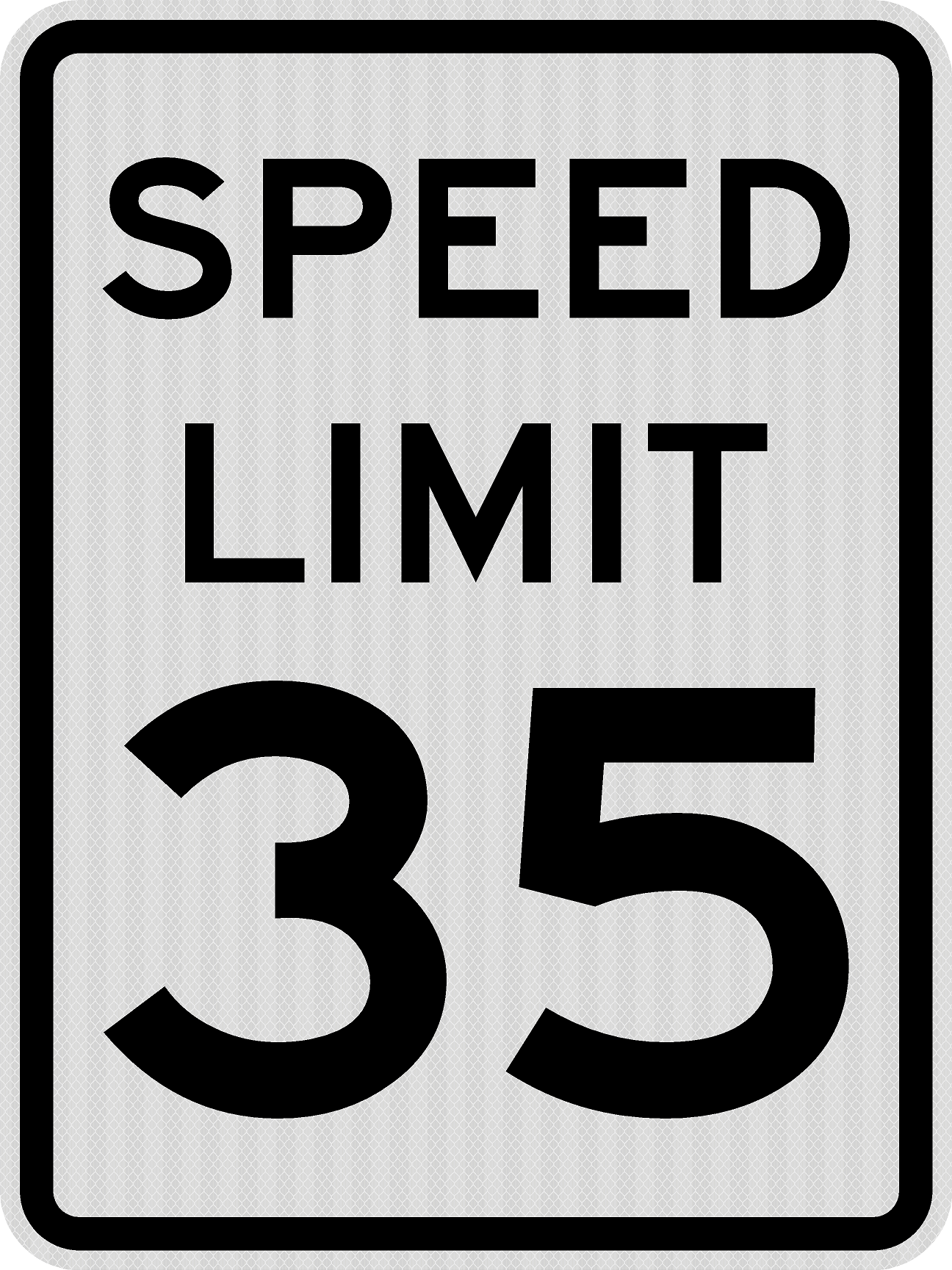 R2-1 Customizable Speed Limit Sign