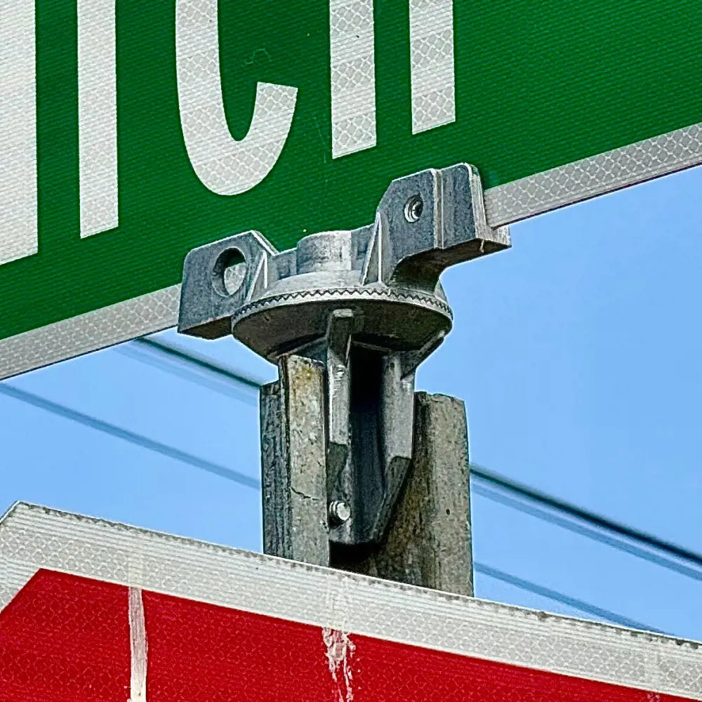 Adjustable U-Channel Street Name Sign Bracket