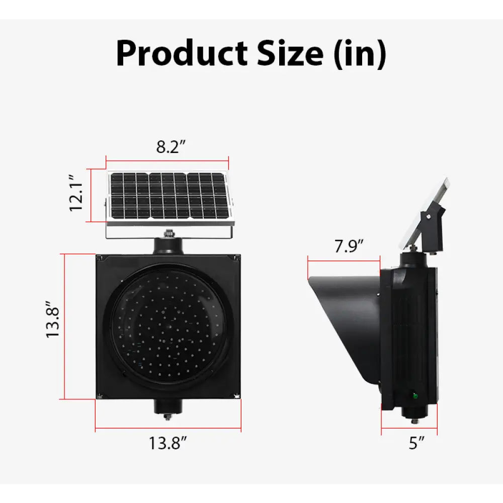 Britebeacon™ Econo-Line 12’’ Solar Traffic Warning Beacon