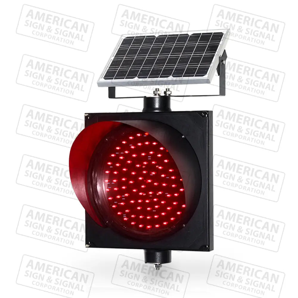 Britebeacon™ Econo-Line 12’’ Solar Traffic Warning Beacon Red / Black (12’’) Universal