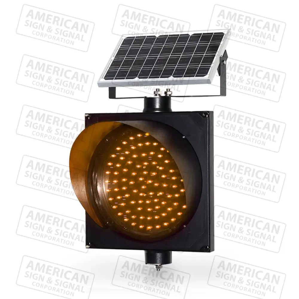 Britebeacon™ Econo-Line 12’’ Solar Traffic Warning Beacon Yellow / Black (12’’) Universal