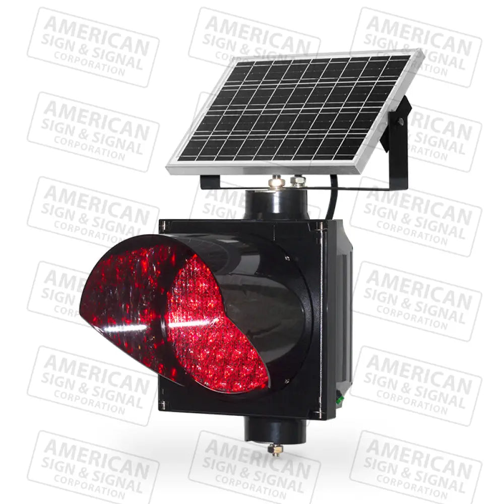 Britebeacon™ Econo-Line 8’’ Solar Traffic Warning Beacon Red / Black (8’’) Universal