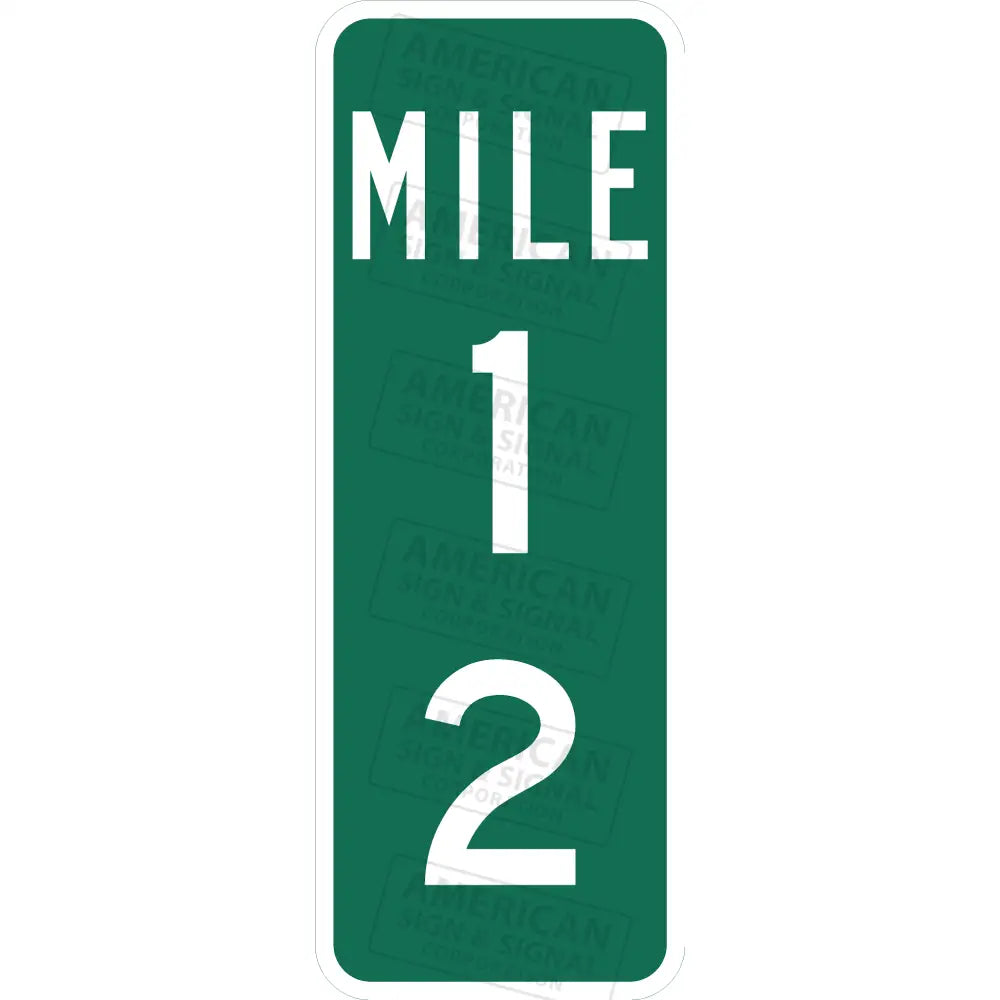 D10-X Reference Location Mile Marker Sign Customizable 10X27 (2 Digit)