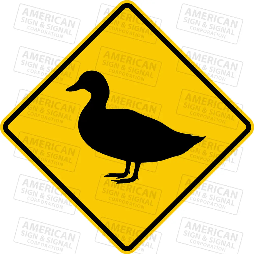Duck Crossing Warning Sign