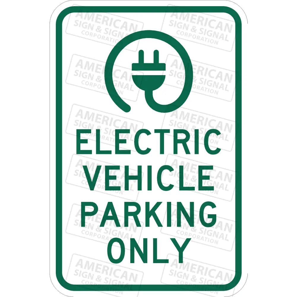 Electric Vehicle Parking Only (Symbol) 12X18’ / 3M 3930 Hip Design C