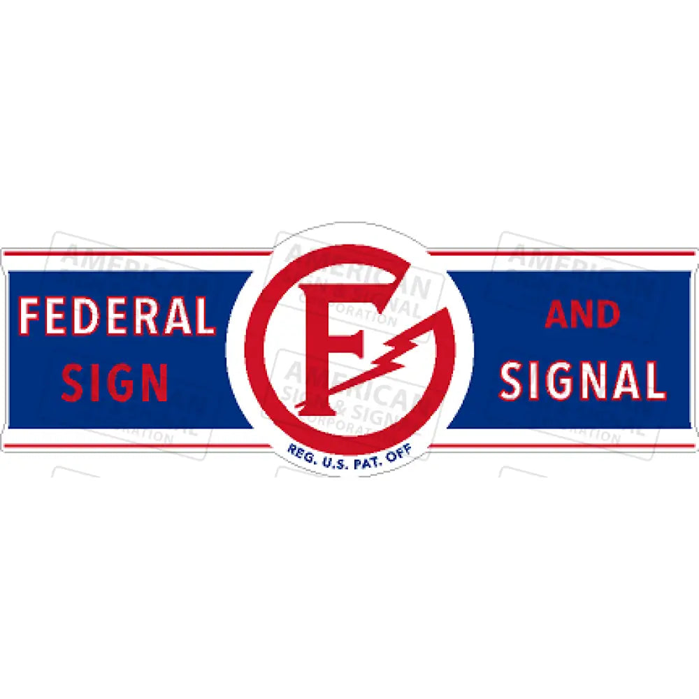 Federal Sign And Signal Logo Siren Decal (Outdoor Rated)