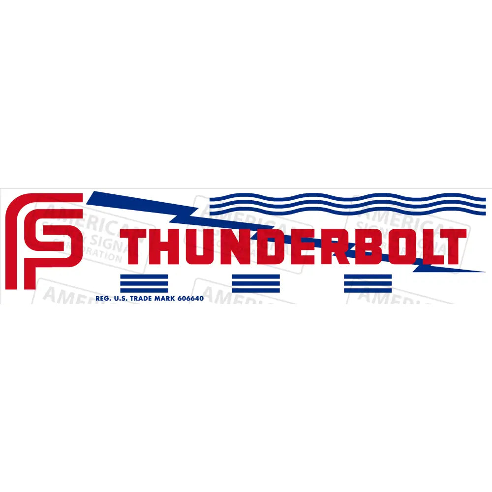 Federal Signal Thunderbolt Siren Decal (Outdoor Rated) 2 (1971-1975) / Pack Of 5