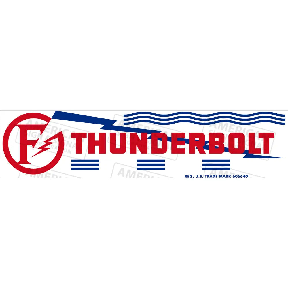 Federal Signal Thunderbolt Siren Decal (Outdoor Rated) 1 (1955-1971) / Pack Of 5