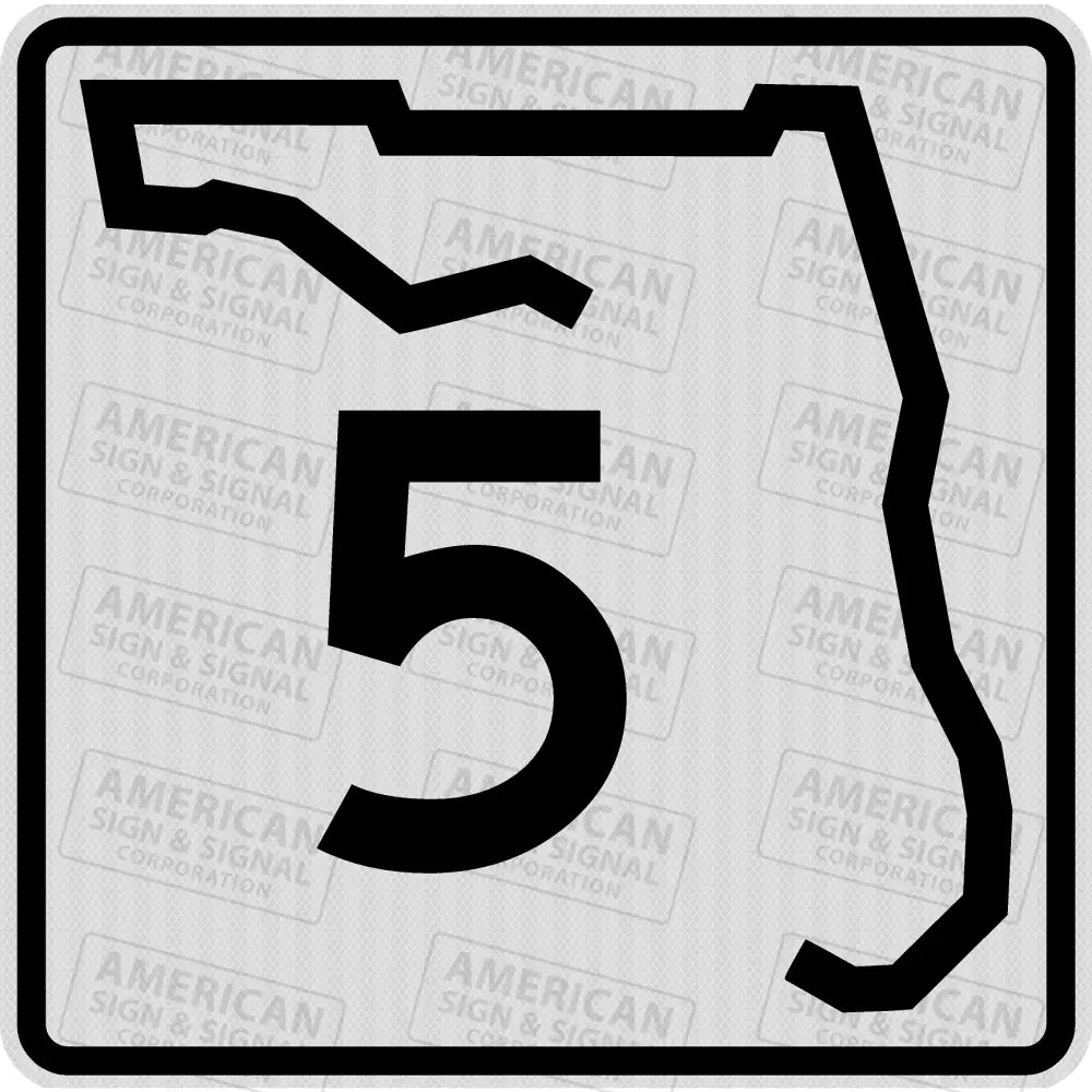 Florida State Route Sign 2 Digits / 3M 3930 Hip