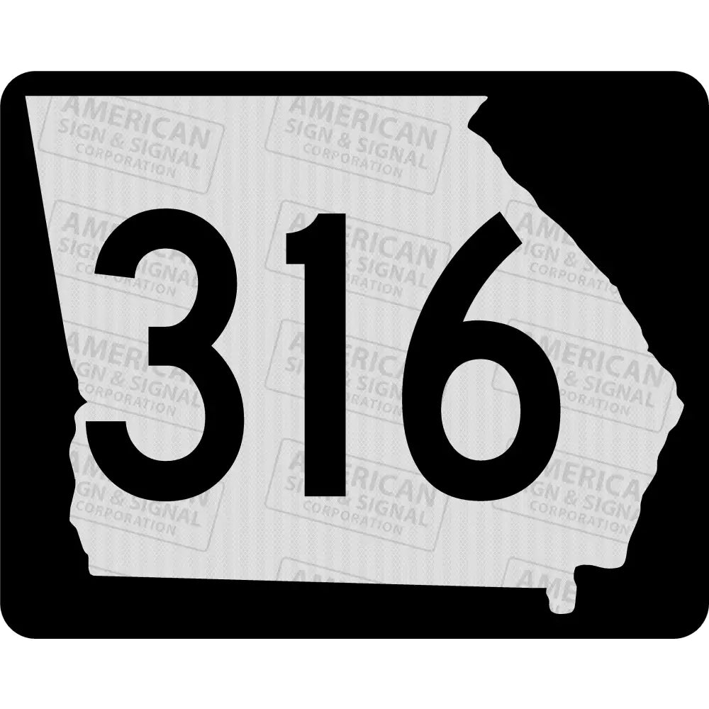 Georgia State Route Sign 3 Digits / 3M 3930 Hip