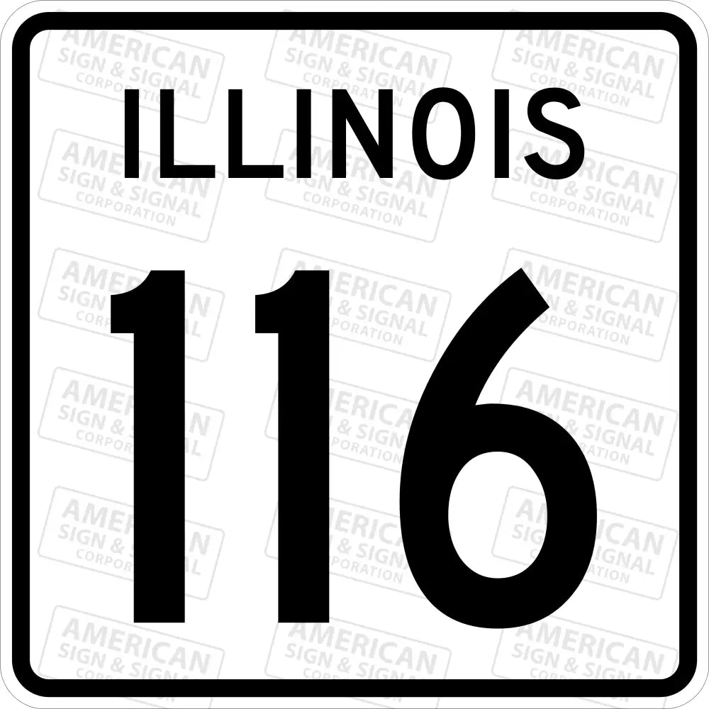 Illinois State Route Sign 3 Digits / 3M 3930 Hip