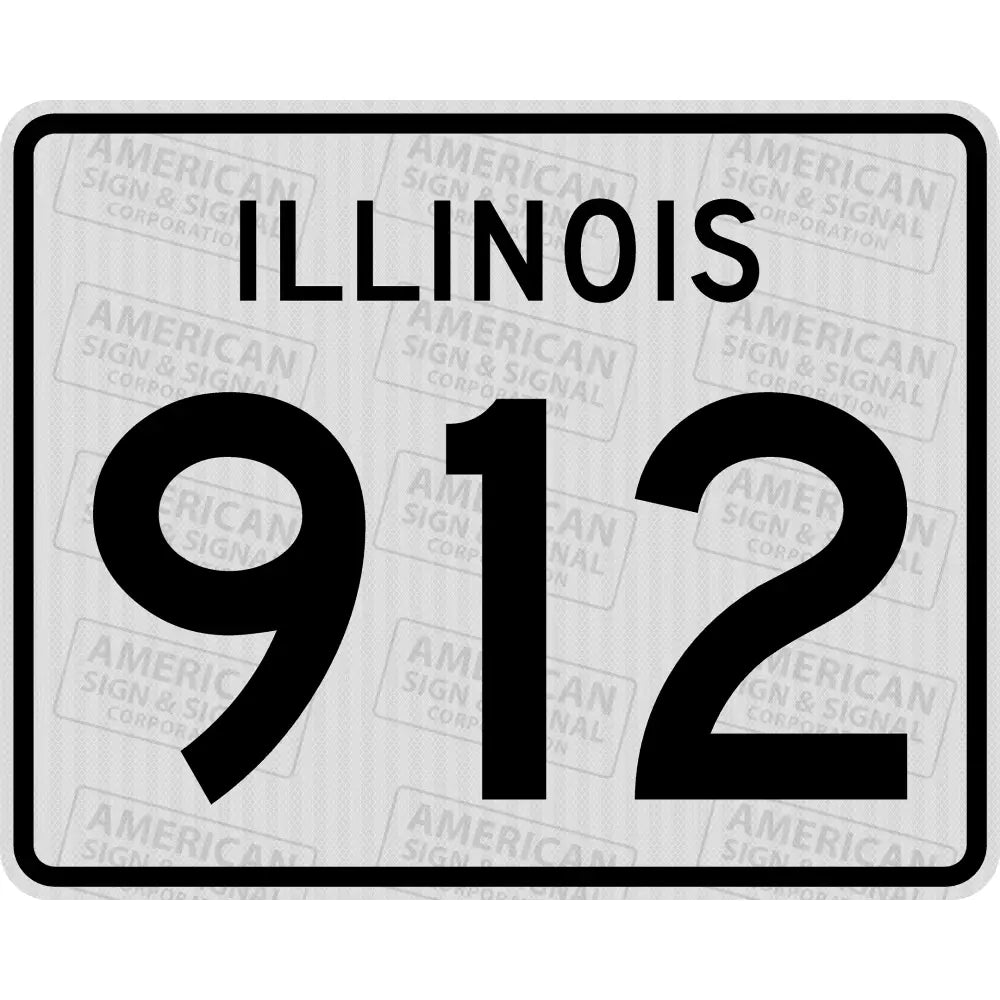 Illinois State Route Sign 3 Digits / 3M 3930 Hip