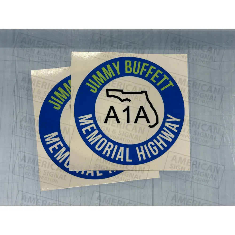 Jimmy Buffett Memorial Highway Florida A1A Decal Sticker