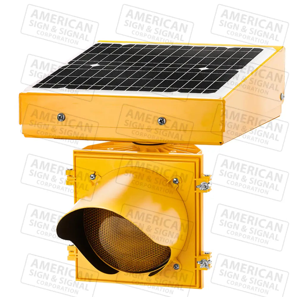 Jsf Fl Series 24Hr Flashing Solar Beacons Amber (Yellow) / Yellow (8’’)