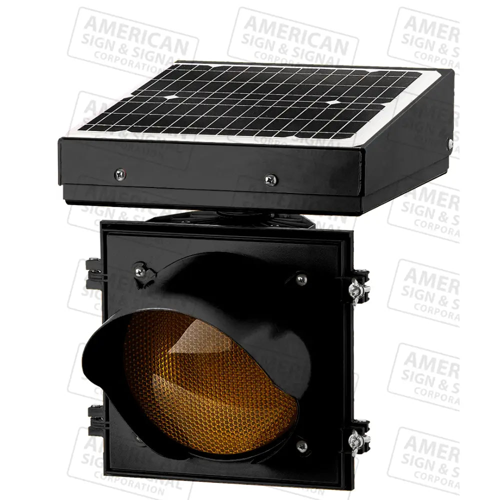 Jsf Fl Series 24Hr Flashing Solar Beacons Amber (Yellow) / Black (12’’)