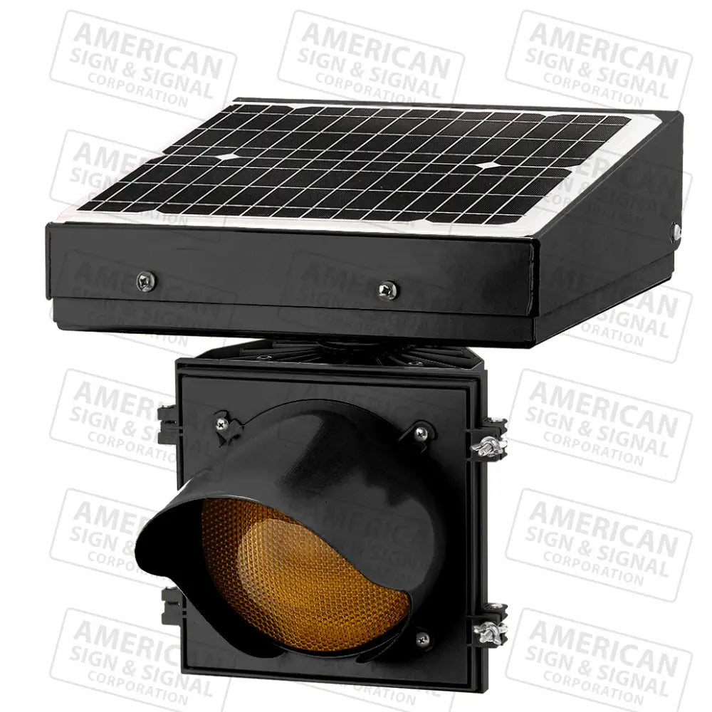 Jsf Fl Series 24Hr Flashing Solar Beacons Amber (Yellow) / Black (8’’)