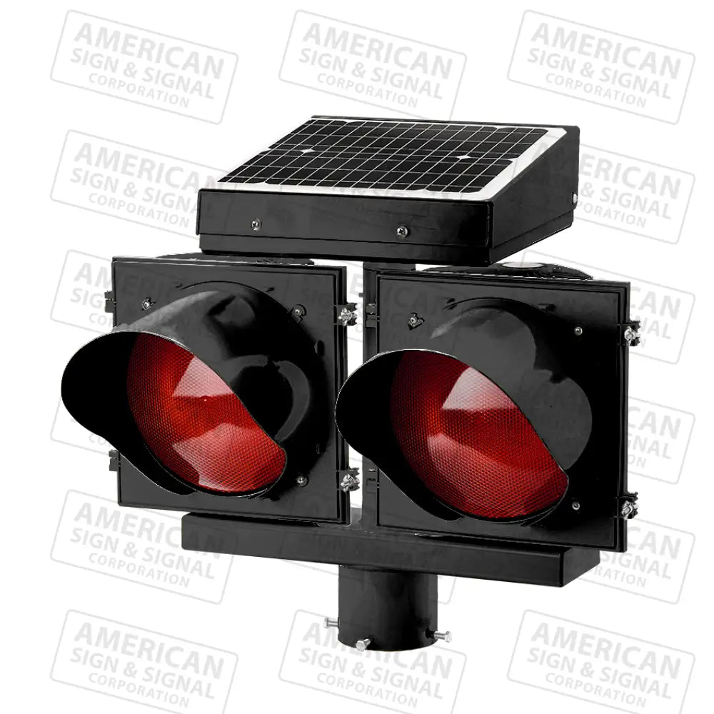 Jsf Fl-2400 24Hr Flashing Solar Beacon Red / Black (12’’)