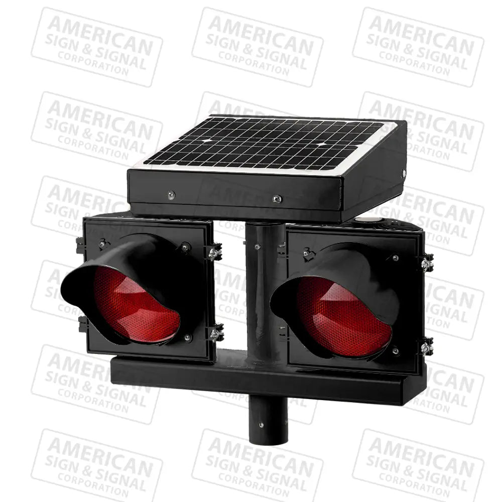 Jsf Fl-2400 24Hr Flashing Solar Beacon Red / Black (8’’)