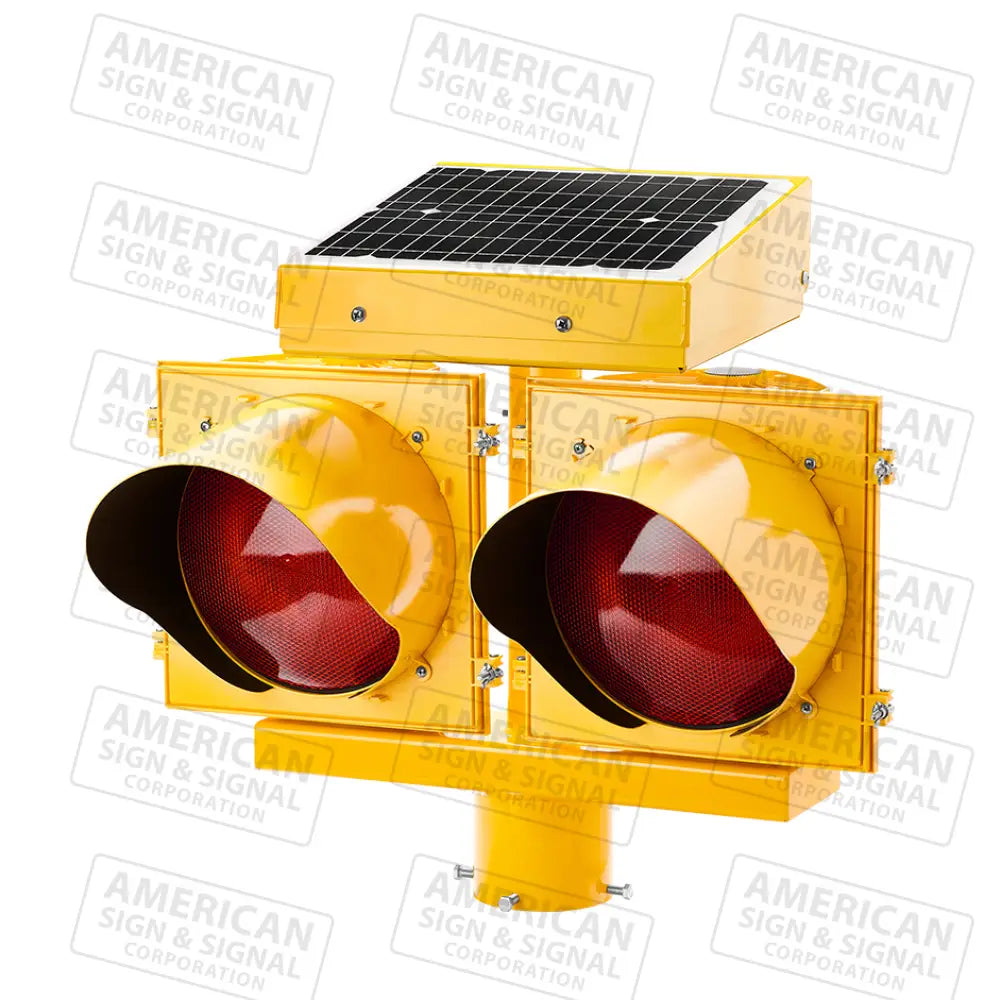 Jsf Fl-2400 24Hr Flashing Solar Beacon Red / Yellow (12’’)