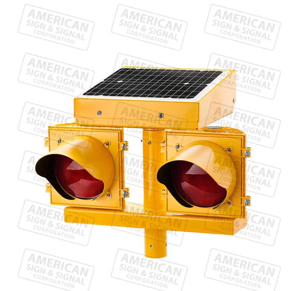 Jsf Fl-2400 24Hr Flashing Solar Beacon Red / Yellow (8’’)