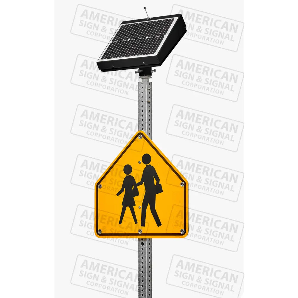 Jsf Fl-5800 Series 24Hr Flashing Led Embedded Sign School Crossing / Black