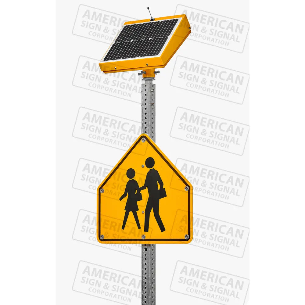 Jsf Fl-5800 Series 24Hr Flashing Led Embedded Sign School Crossing / Yellow