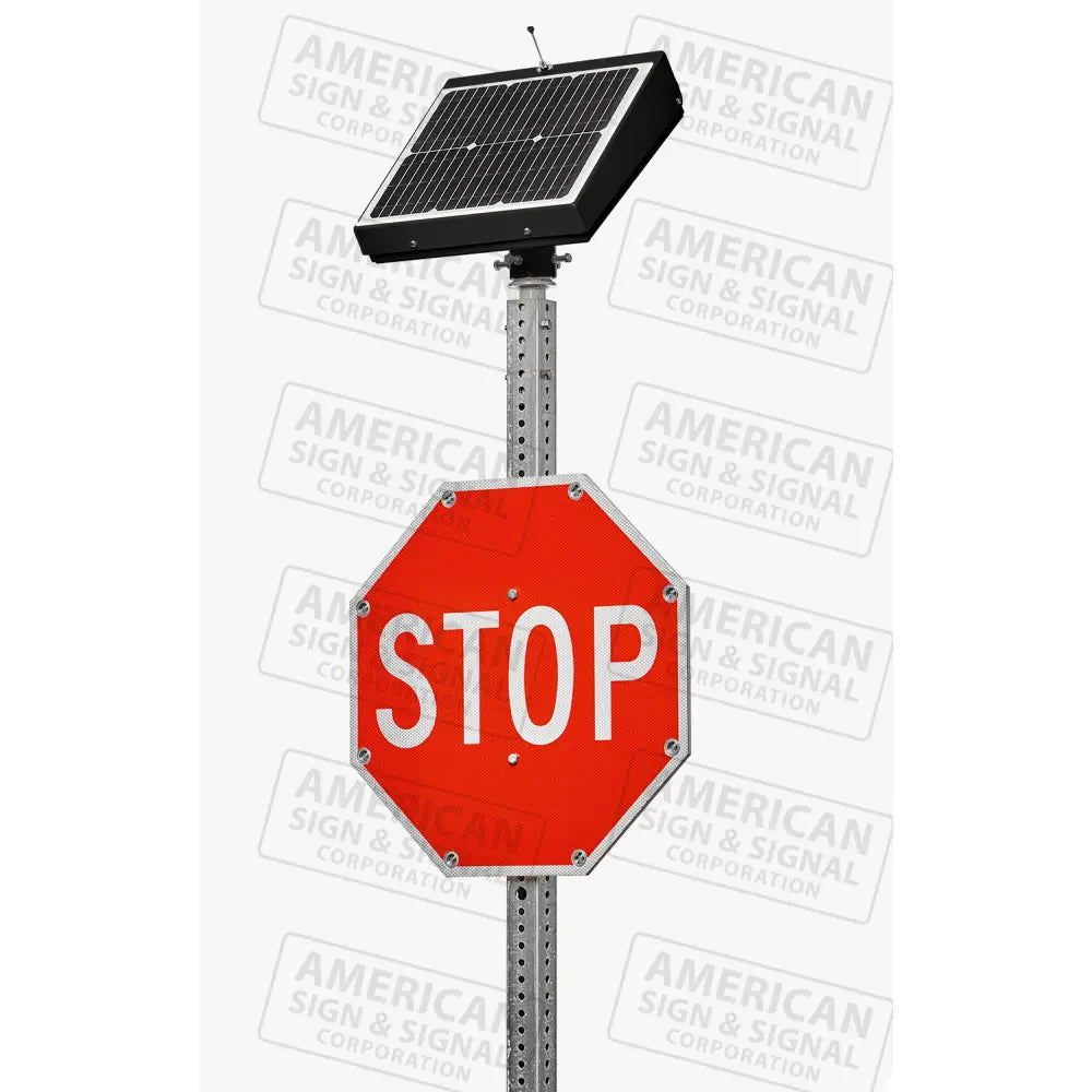 Jsf Fl-5800 Series 24Hr Flashing Led Embedded Sign Stop / Black