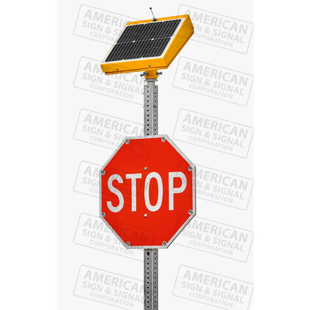 Jsf Fl-5800 Series 24Hr Flashing Led Embedded Sign Stop / Yellow