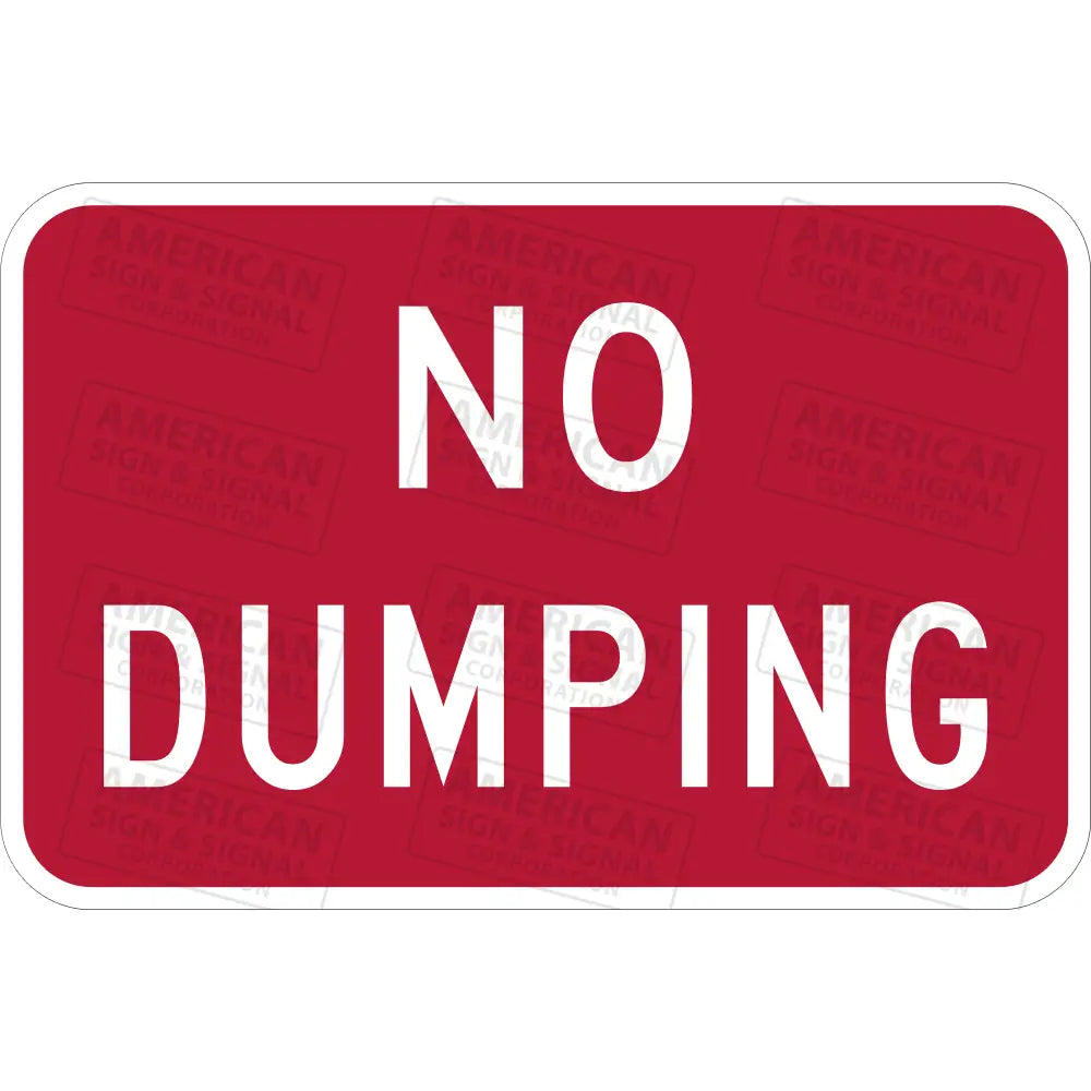 No Dumping Sign