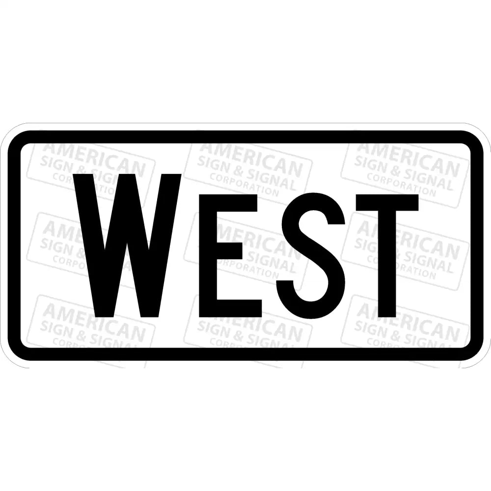 M3-4 West Route Sign