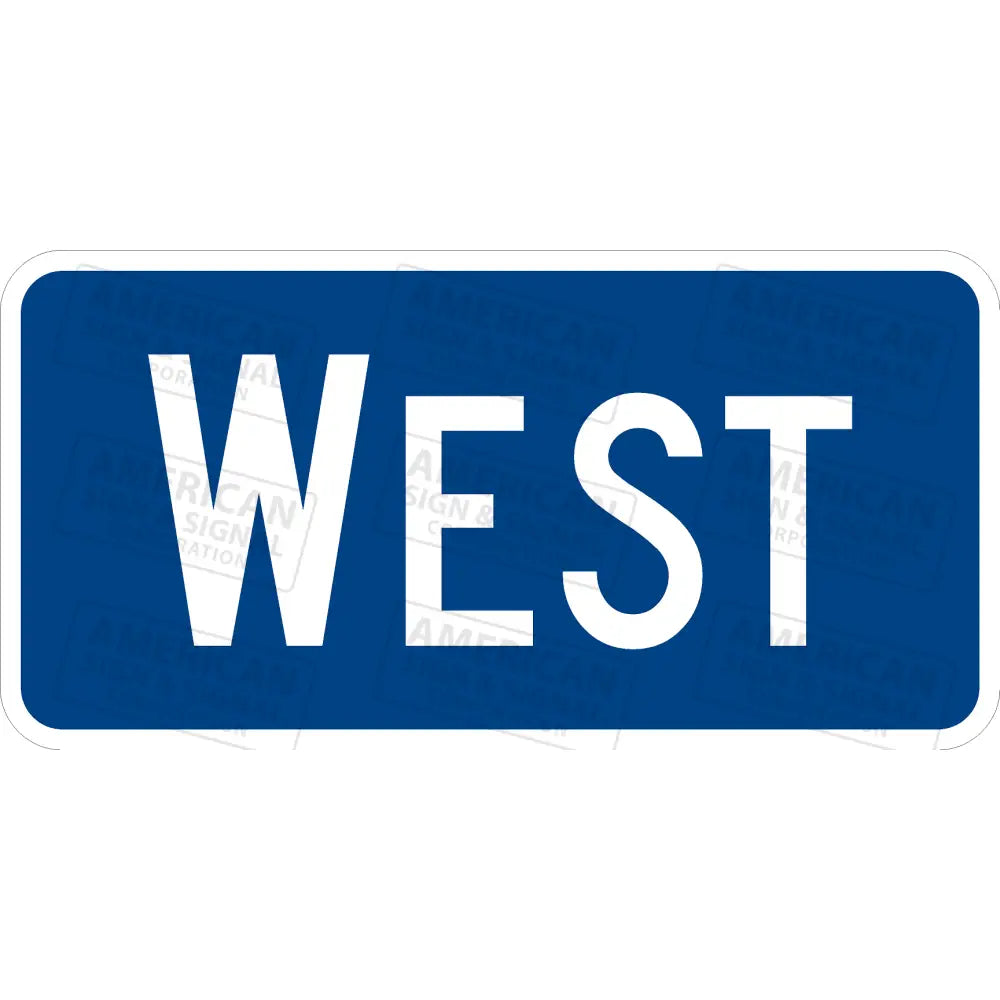 M3-4 West Route Sign 3M 3930 Hip / 24X12’ Blue