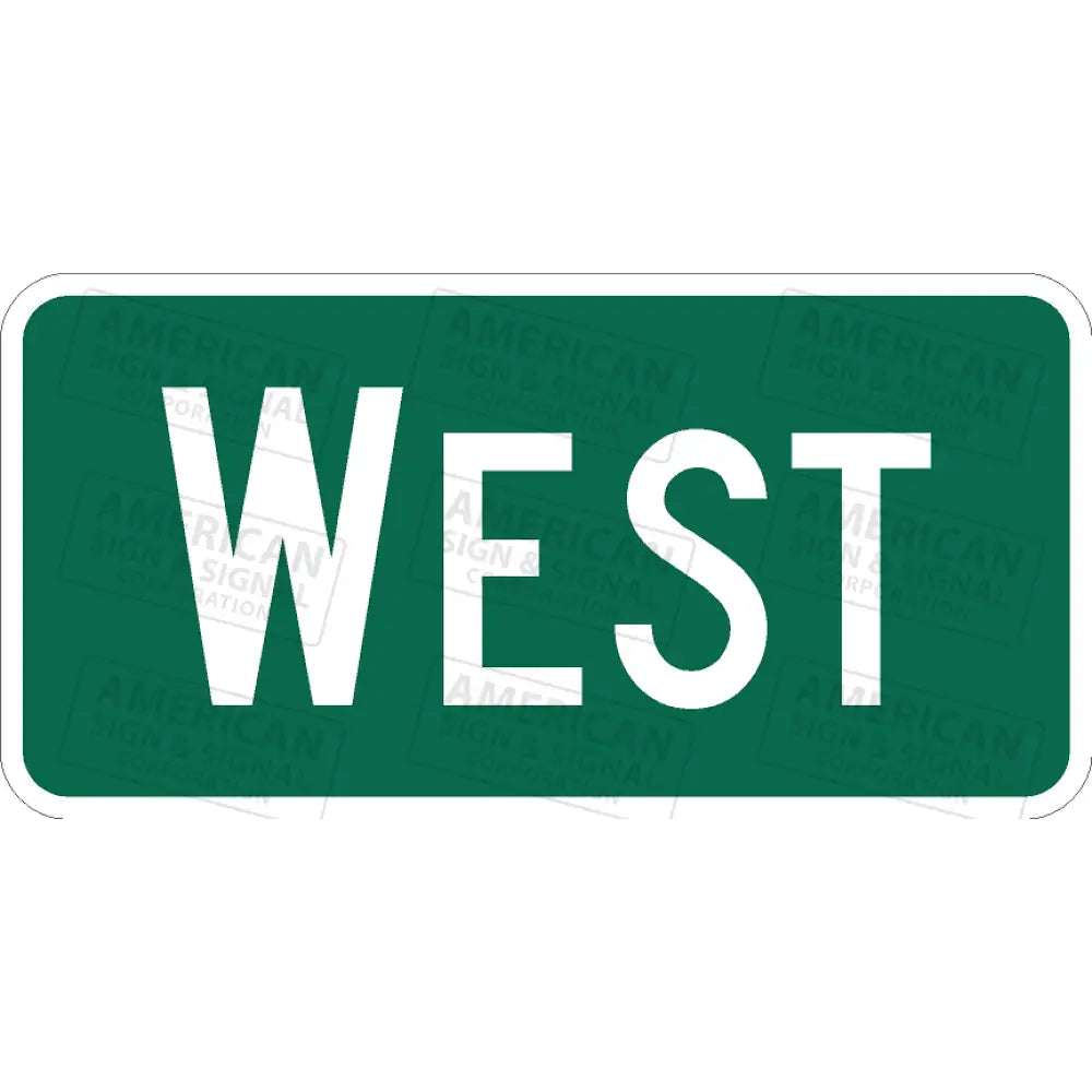 M3-4 West Route Sign 3M 3930 Hip / 24X12’’ Green