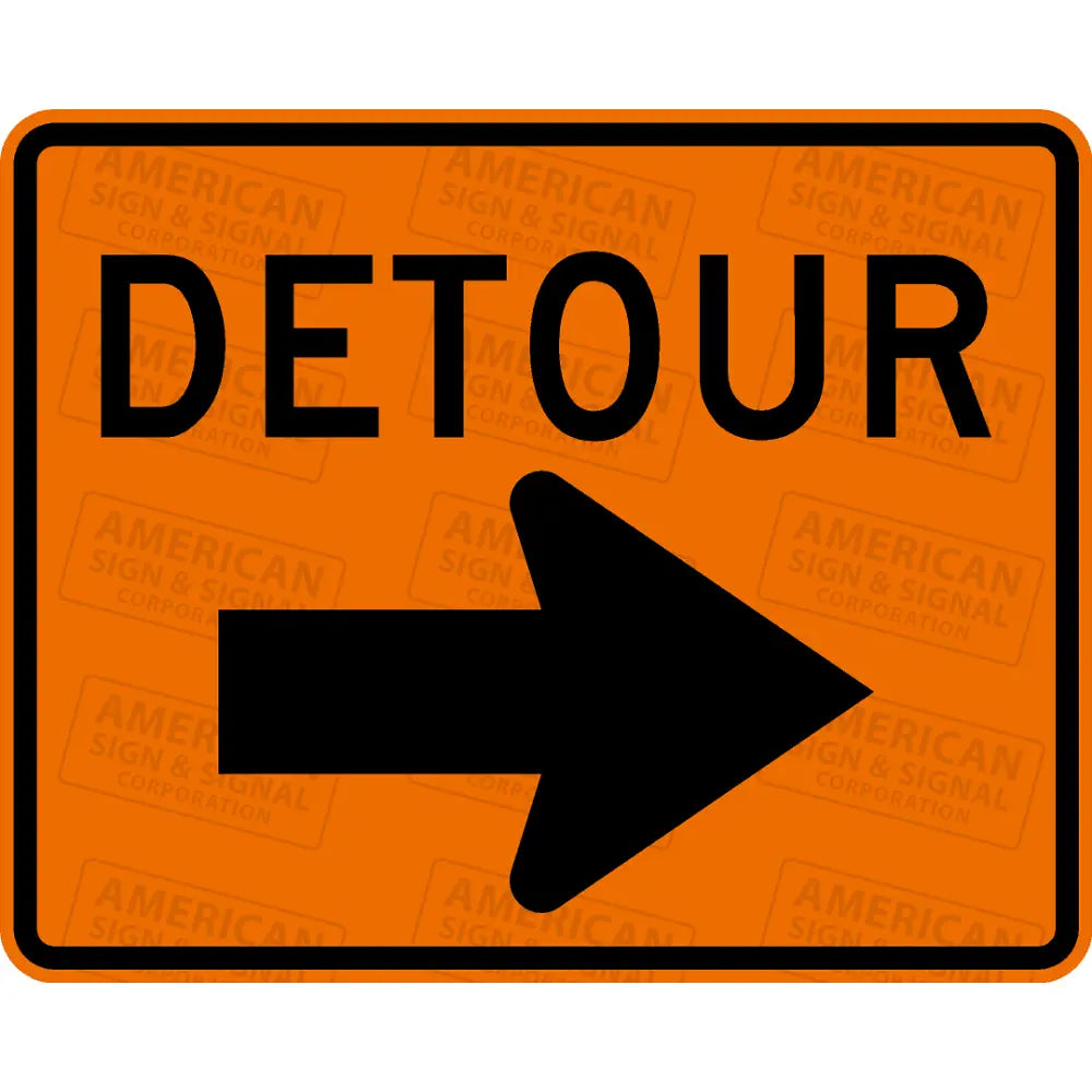 M4-9 Detour Arrow Ttc Sign 3M 3924S Vip / 30X24 Right (M4-9Ar)