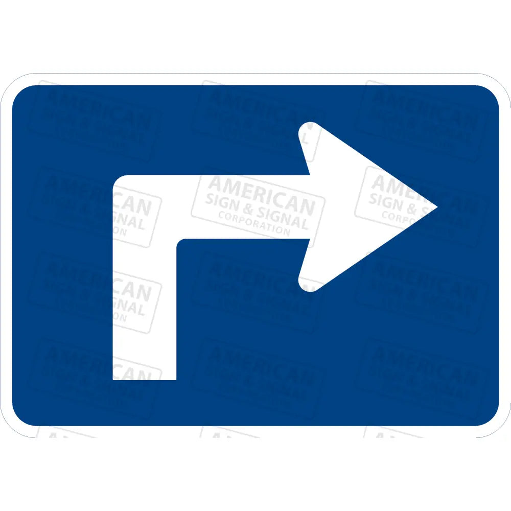 M5-1 Advance Turn Arrow Sign (Blue) 3M 3930 Hip / Right 21X15’