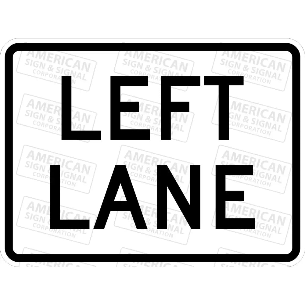 M5-4 Left Lane Designation Sign