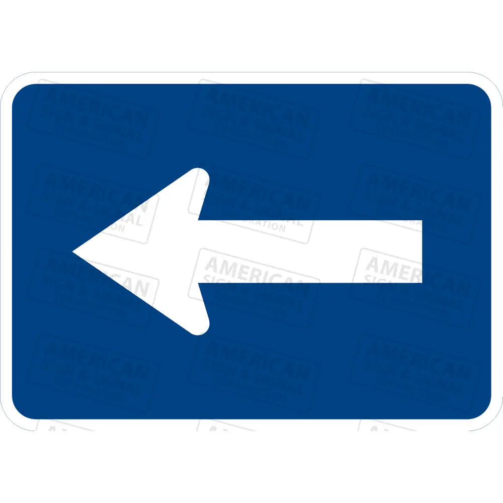 M6-1 Directional Arrow Sign (Blue) 3M 3930 Hip / Left 21X15’