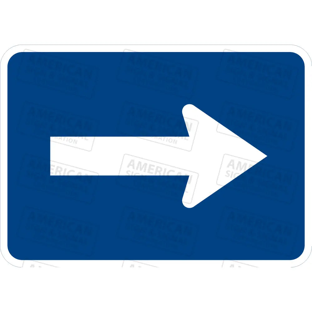 M6-1 Directional Arrow Sign (Blue) 3M 3930 Hip / Right 21X15’