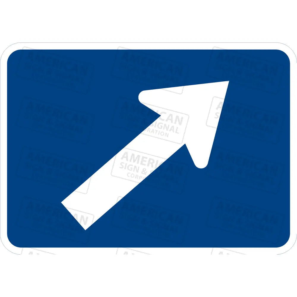 M6-2 Directional Arrow Sign (Blue) 3M 3930 Hip / Right 21X15’