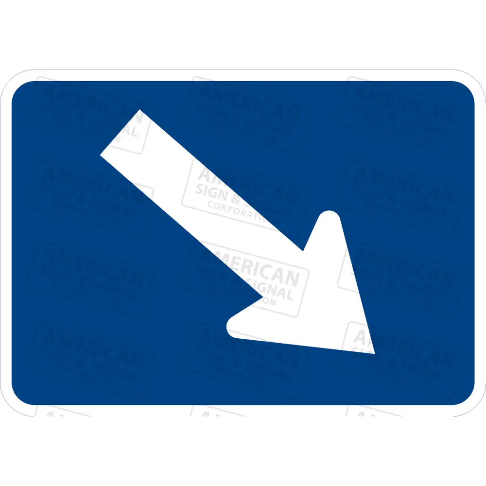 M6-2A Directional Arrow Sign (Blue) 3M 3930 Hip / Left 21X15’