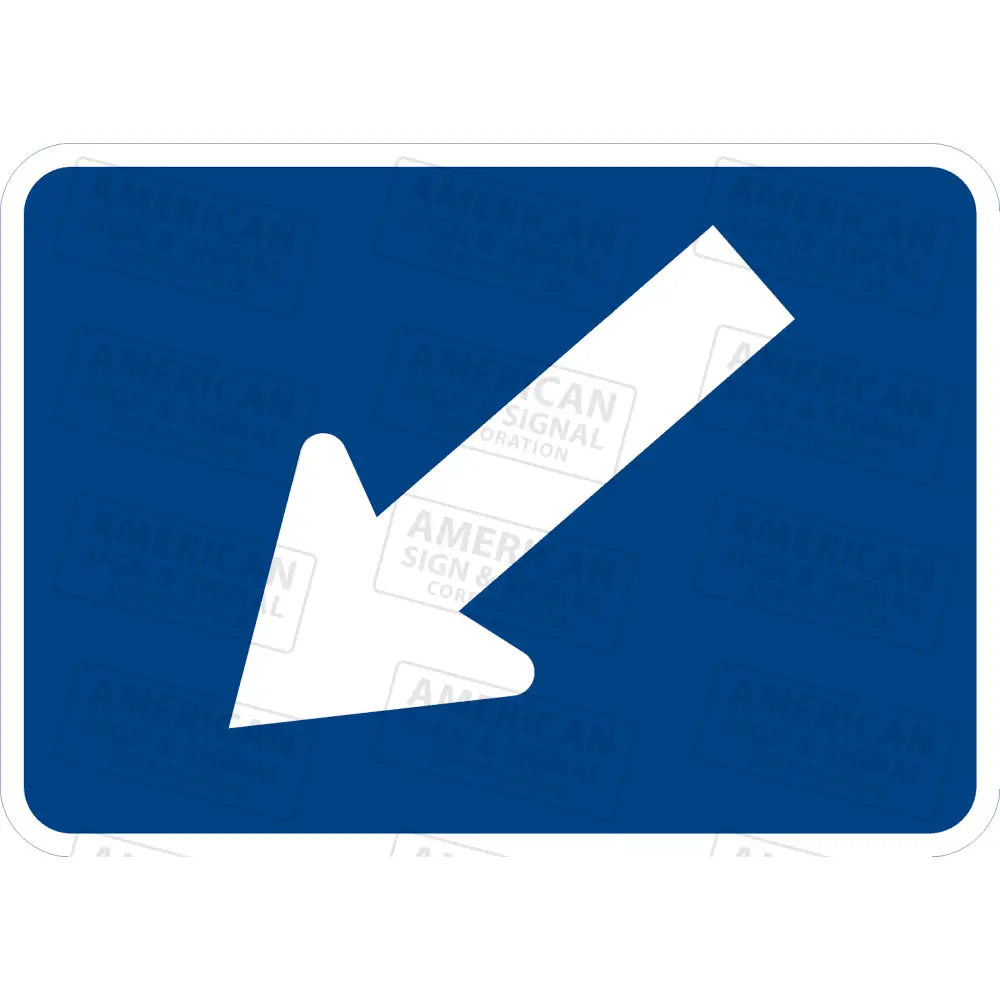 M6-2A Directional Arrow Sign (Blue) 3M 3930 Hip / Right 21X15’