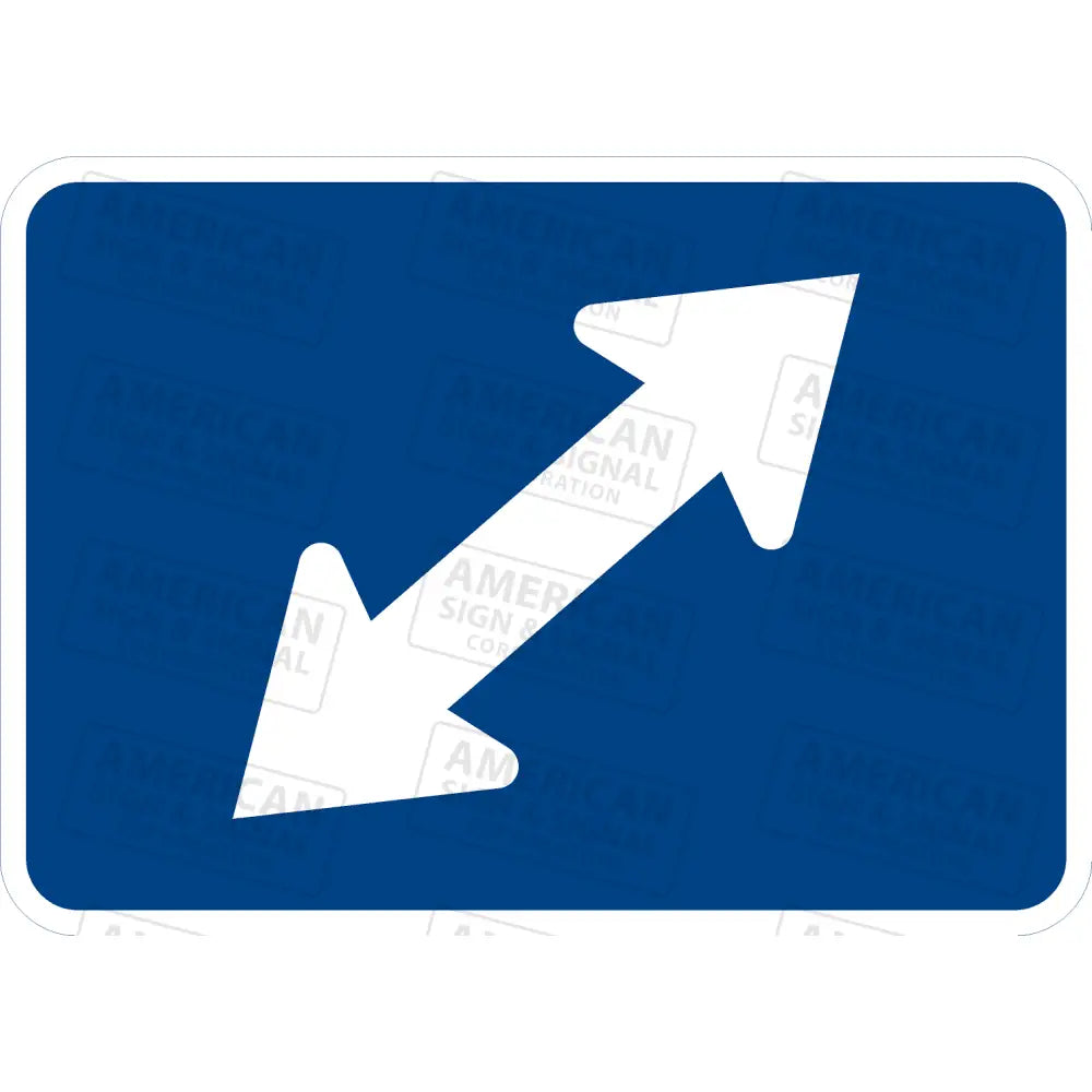 M6-5 Directional Arrow Sign (Blue) 3M 3930 Hip / Right 21X15’