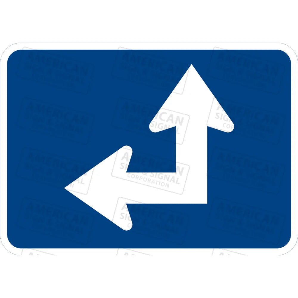 M6-6 Directional Arrow Sign (Blue) 3M 3930 Hip / Left 21X15’