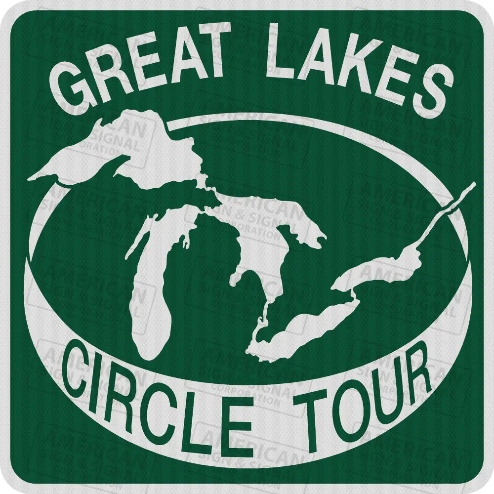 Michigan Great Lakes Circle Tour Sign