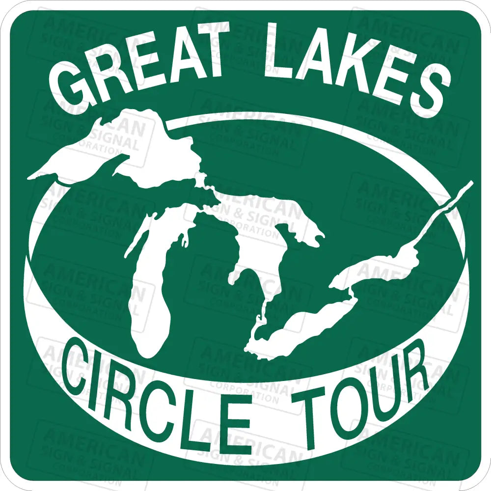 Michigan Great Lakes Circle Tour Sign