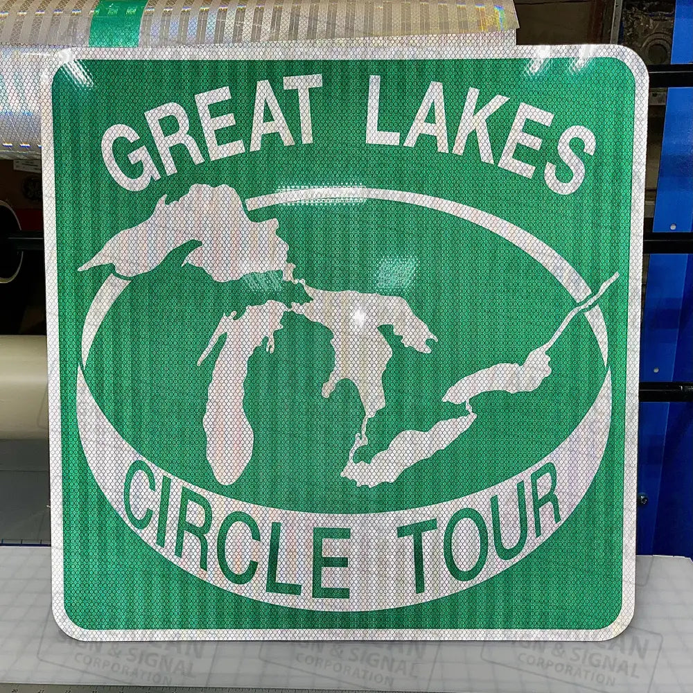 Michigan Great Lakes Circle Tour Sign