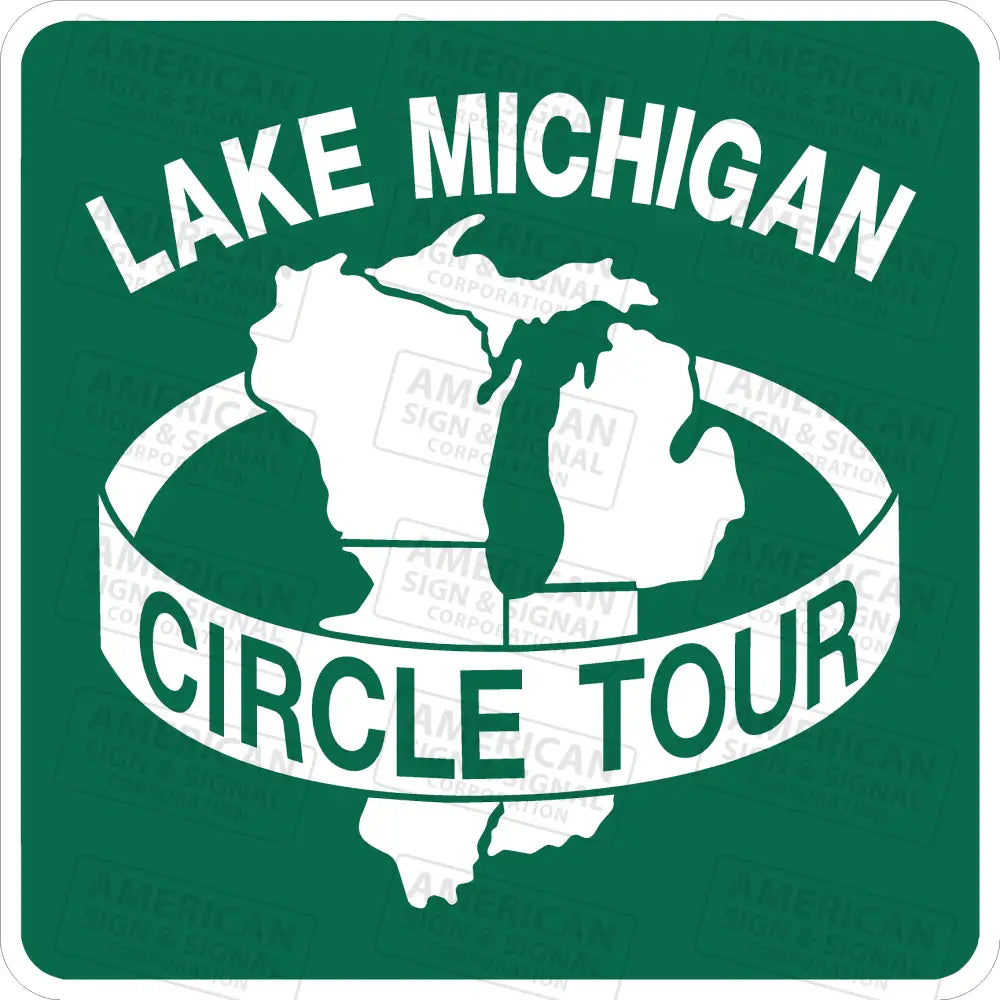 Michigan Lake Circle Tour Sign
